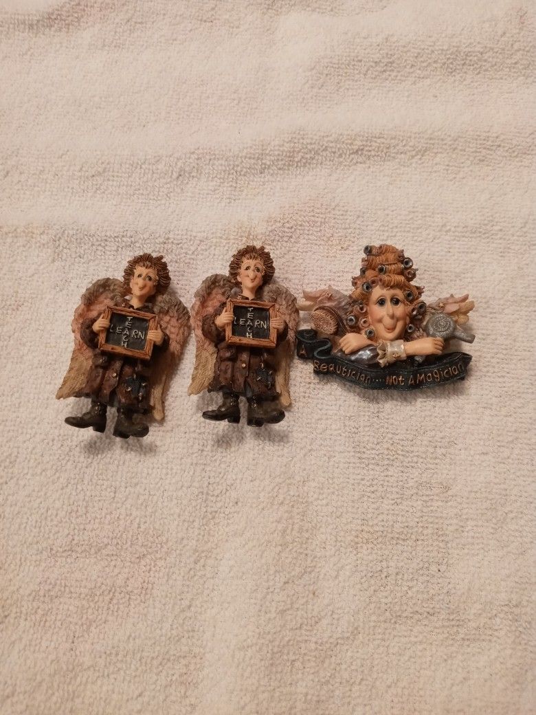 Three Brooches 1 Beautician & 2 Teachers