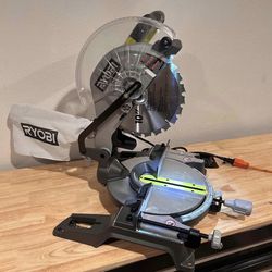 Ryobi 14 Amp Corded 10 in. Compound Miter Saw with LED Cutline Indicator