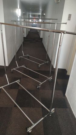 Professional Rolling  Laundry Racks qty 3