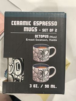 Ceramic Espresso Mugs - Set Of Two