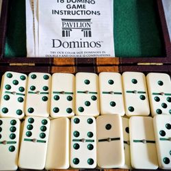 Dominoes Set Like New With Case 