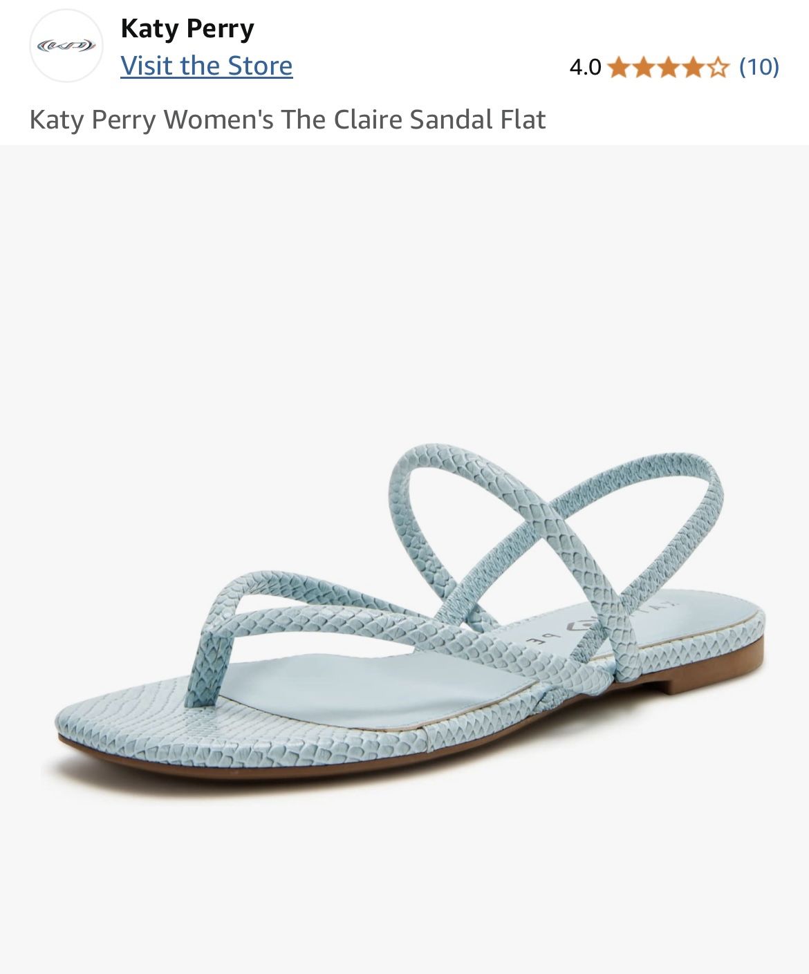 Katy Perry -the Claire Sandal- tranquil Blue flat sandal - women's 5.5 -Msrp $79