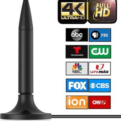 New TV Antenna for Smart TV, 2024 Clear 4K HD Digital TV Antenna Indoor
