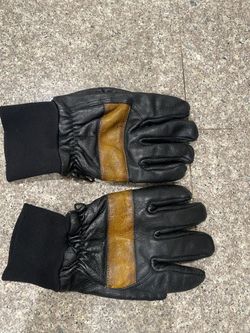 Black Leather Ski / Snowboard Gloves