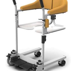 New Shower Transport Wheelchair Bath Toilet Bedside Commode Chairs,Adjustable Toilet Rail Bathroom Safety Frame,for Elderly, Handicap, Disabl