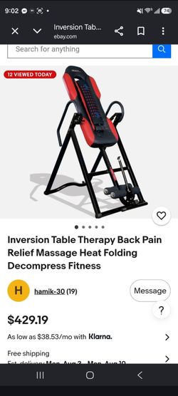 Inversion Table Therapy Back Pain Relief Massage