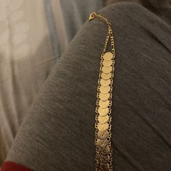 gold coin bracelet 