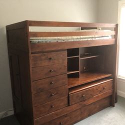 Loft/Dresser/ Desk/ Storage/ Two Twin Bed Combo unit