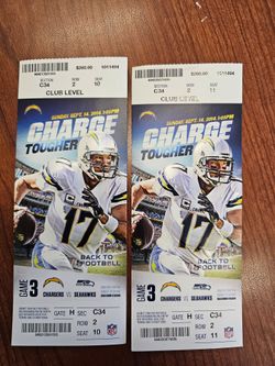 Collectible chargers tickets 2014