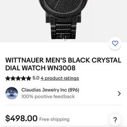 All Black Diamond Wittnauer Watch