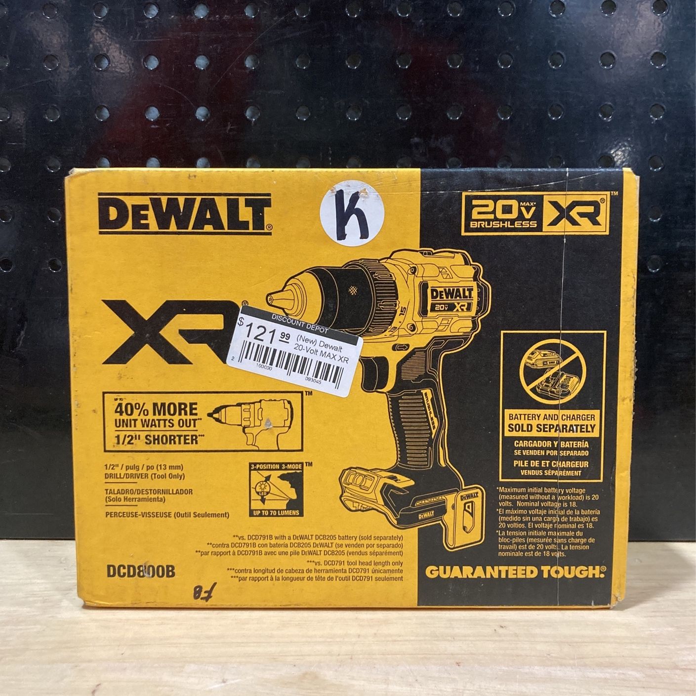 DEWALT 20V MAX XR Cordless Compact 1 2 in. Drill Driver Tool Only