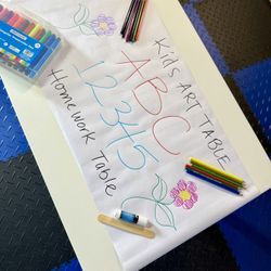  Craft Table For kids With  Paper Roll For Creativity, Homework, Reading And More.