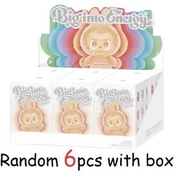 Labubu Pop Mart 6 Pcs Blind Box – Big Into Energy Series V3 Vinyl Plush Figures 
