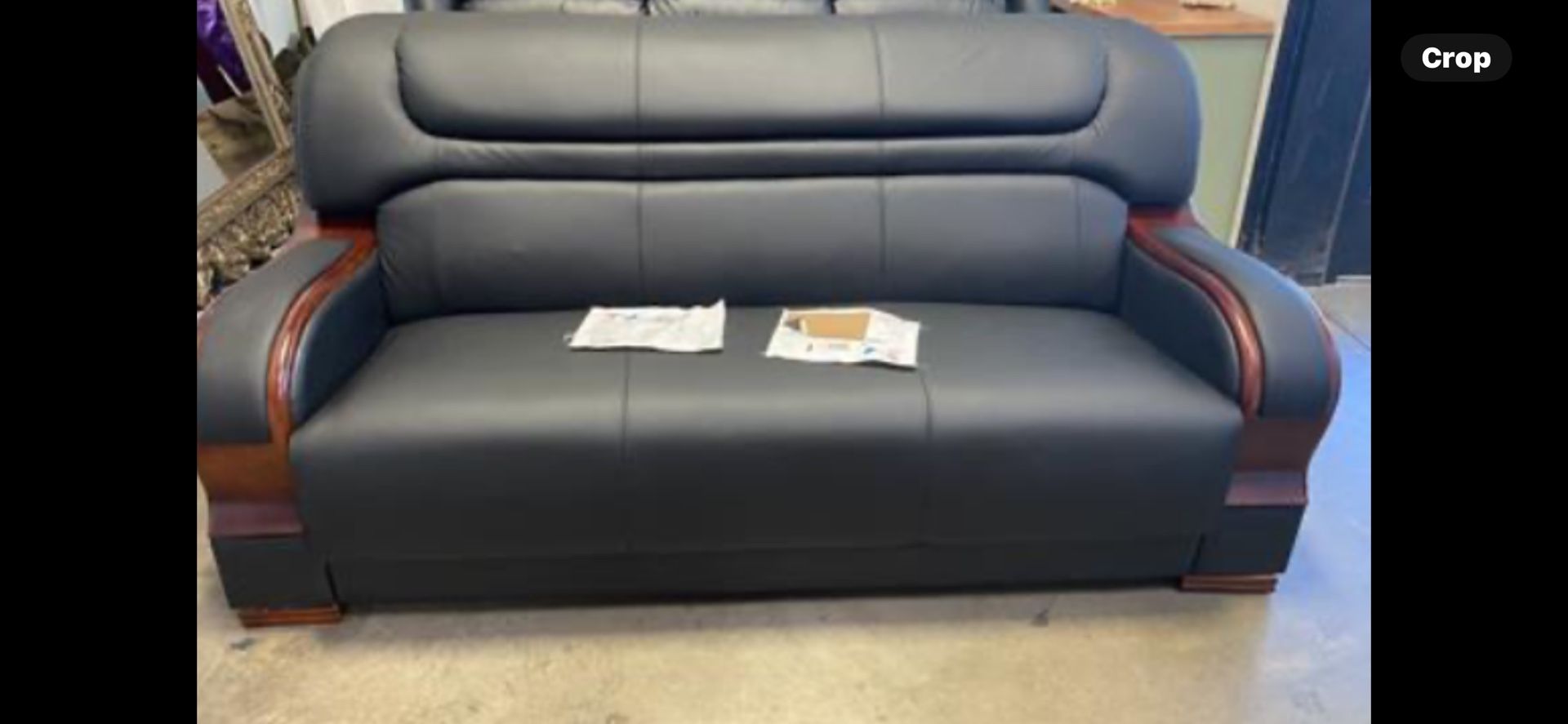 Leather Sofa 77”