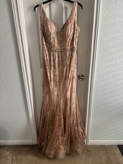 Formal Dress Rose Gold -Size Large