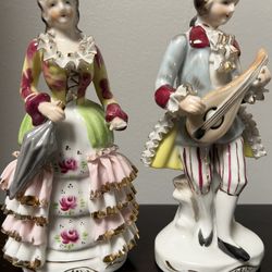 Vintage Victorian Porcelain And Bone China Figurines