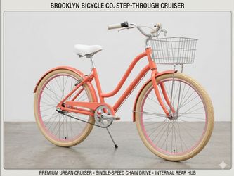 Brooklyn Bicycle Co. 7-Speed Step-Through Cruiser w/ Basket