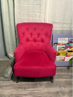Hot pink accent chair