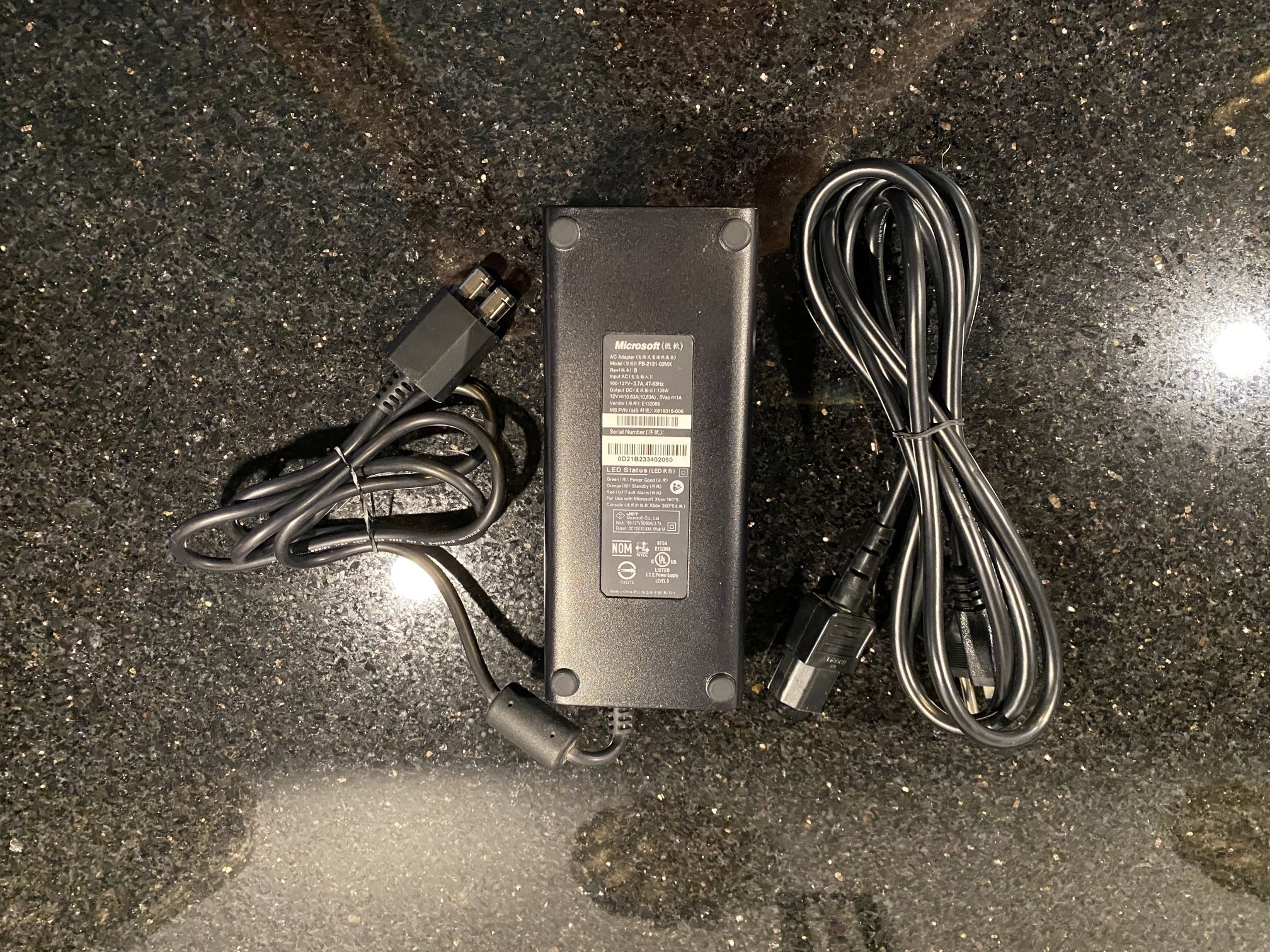 Microsoft AC Adapter 135W Power Supply for XBOX 360 Slim Model PB-2131-02MX