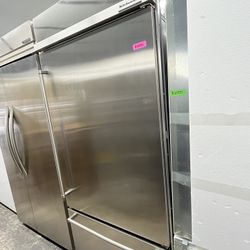 Stainless Steel Bottom Freezer KitchenAid 36” Built In Fridge LED Lighting 