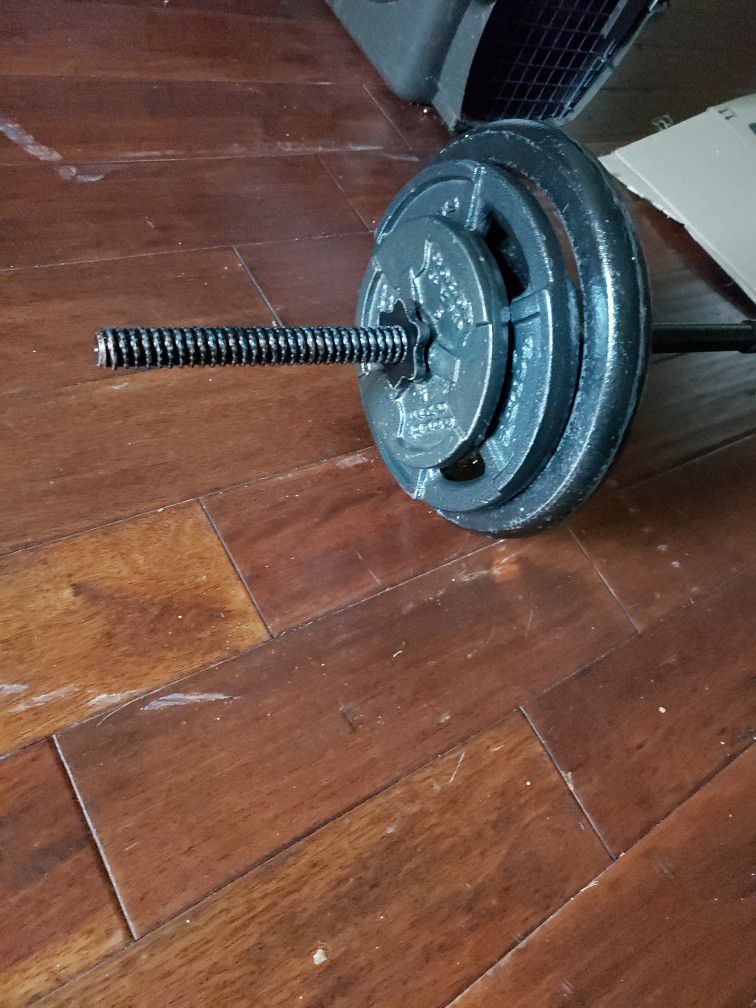 "Weights "Bench Press Bar + weights Only 