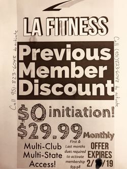 LA Fitness membership