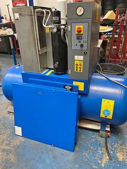 Quincy QGS10 Air Compressor - 10HP | 120 Gallon | 3-Phase Used - Like New Condition | New Airend | Low Hours (1585)
