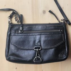 The Sak Black Crossbody Bag with Silver Accents