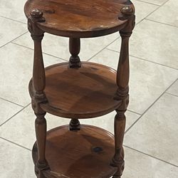 1970s Ethan Allen Knotty Pine Three Tier Plant Stand 