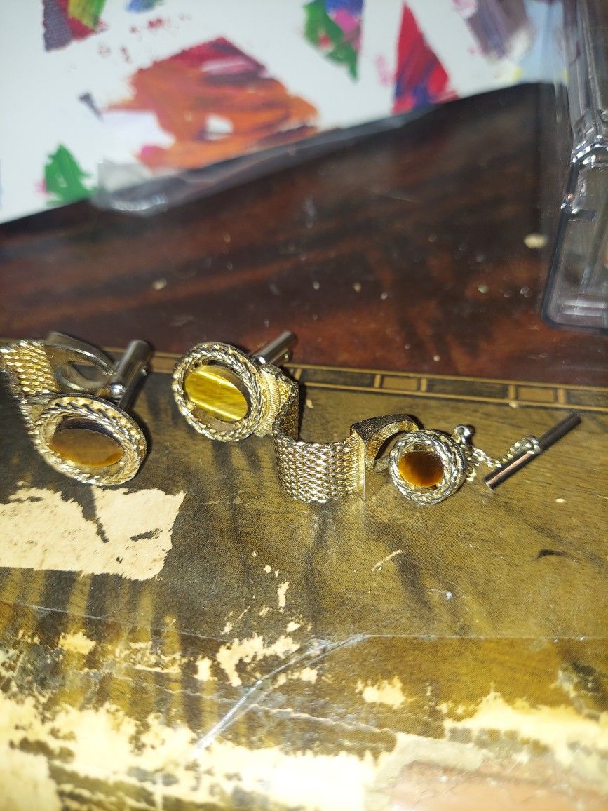 Vintage Cuffling and Tie Clip