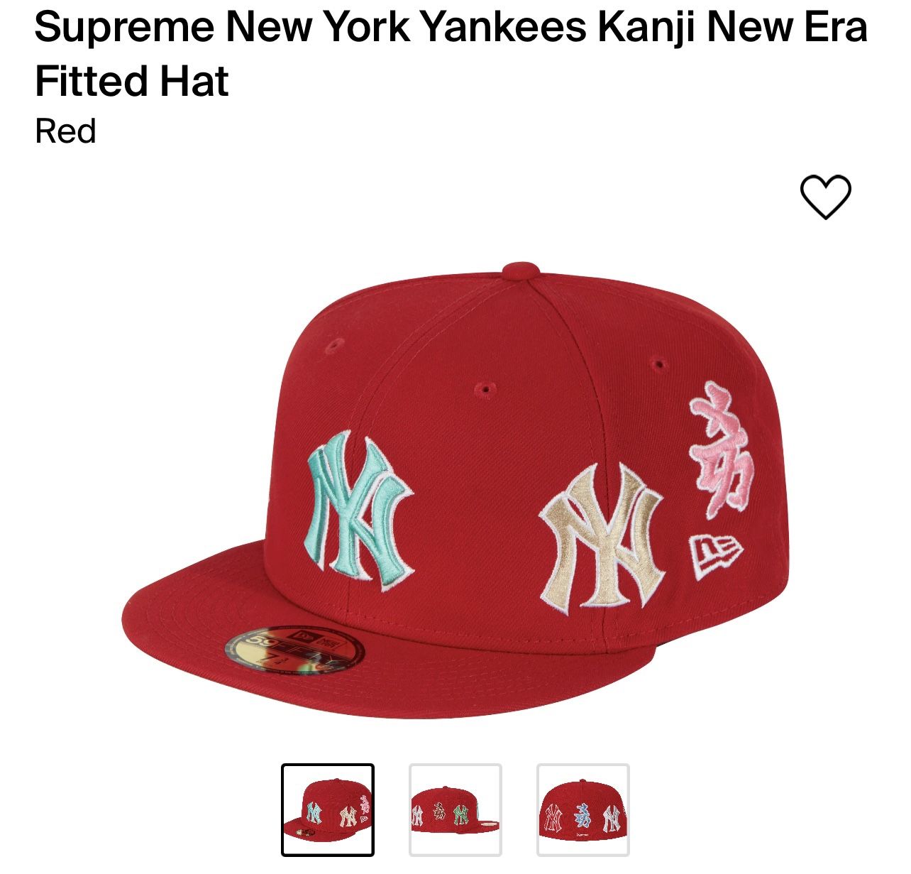 Supreme New York Kanji New Era Yankee Fitted Hat