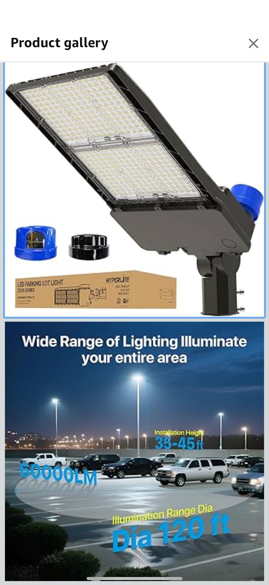 LED Parking Lot Lights Outdoor - 400W 60000lm UL Listed Led Parking Lights Dusk to Dawn - 5000K Slip Fitter Mount LED Pole Light for Stadium Street Ba