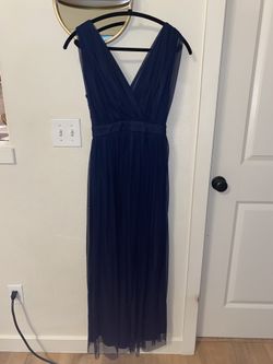 Lulus XS Navy Chiffon Bridesmaids Dress