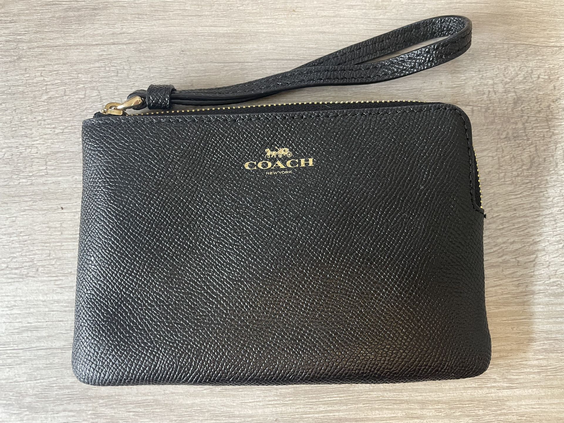 Coach Small Wrislet Clutch Wallet Black