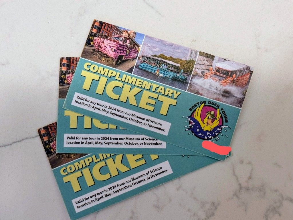 3 Boston Duck Boat Tour Tickets