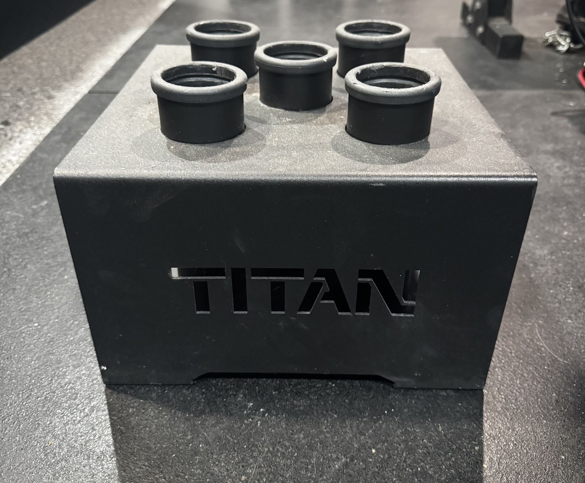 Titan Fitness 5-Bar Vertical Barbell Storage Holder - Used, Good Condition