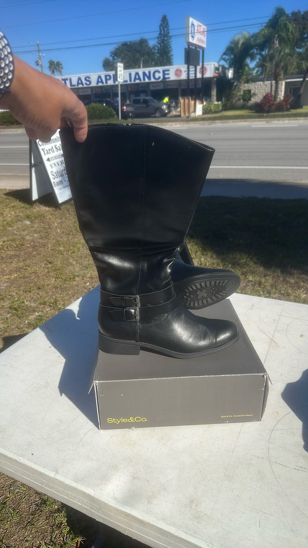 STYLE&CO MALIA BLACK BOOTS