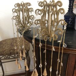New Wind Chime Pair Gold  30”