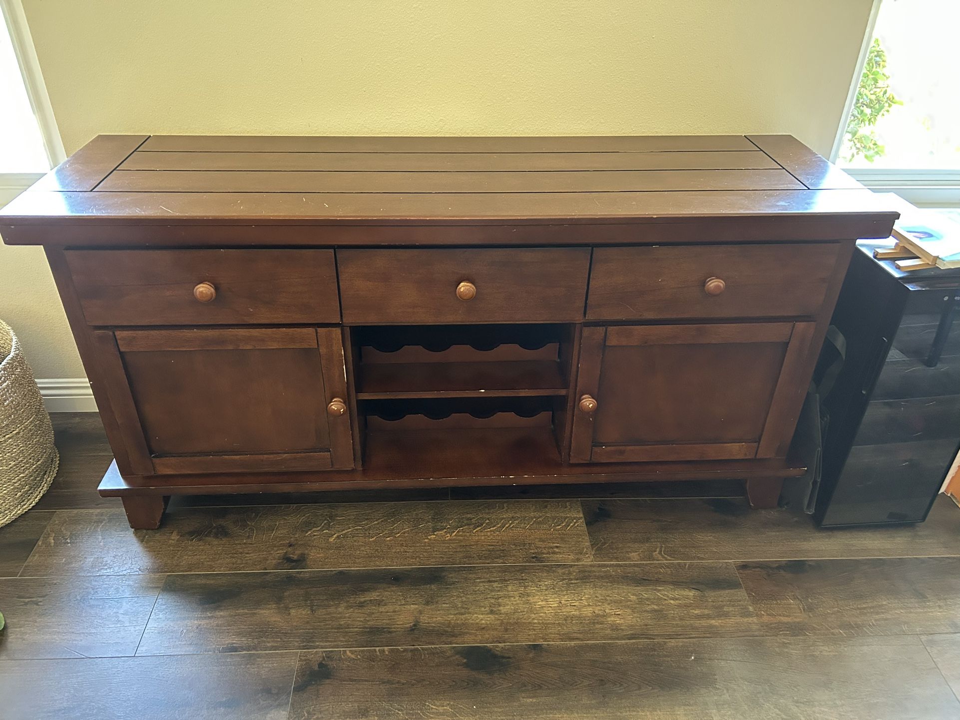 Dark Wood Buffet Sideboard