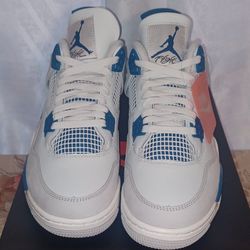 AIR JORDAN RETRO 4 MILITARY BLUE SIZE 11 DEADSTOCK NEW WITH STORE RECEIPT 