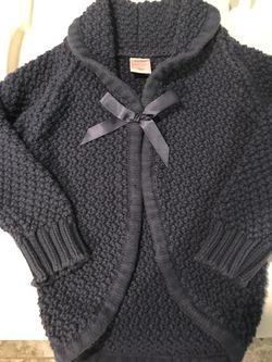 NEW Toddlers 3T woven Sweater Navy Blue