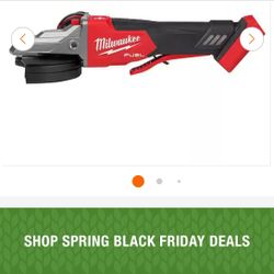 Milwaukee Flat Compact Grinder Fuels Newest Grinder Brand New  160