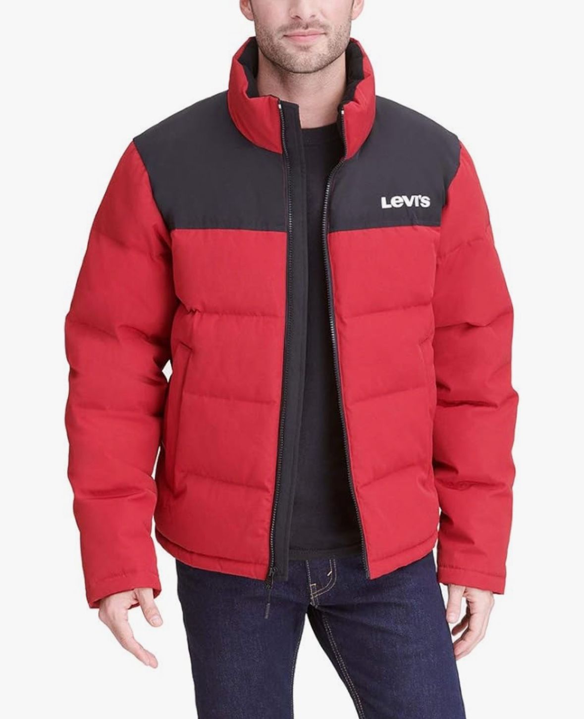 Levis High Quality Jacket/Coat-Red/Black