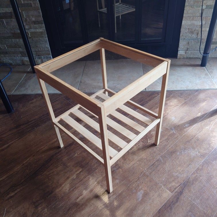 IKEA NESNA Bamboo Bedside Table (36x35 cm)