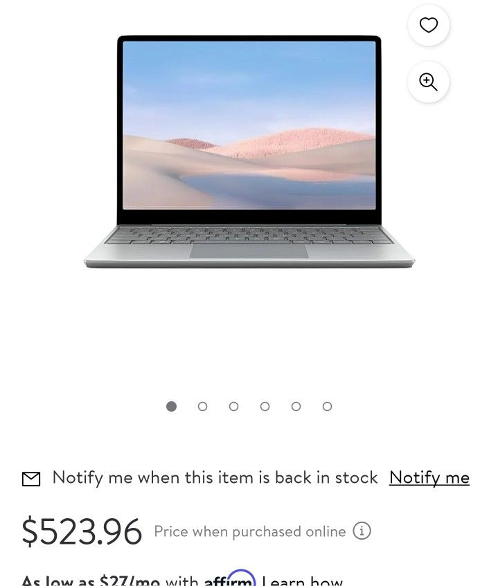 microsoft surface laptop 12.4 touch notebook intel core i5 4gb memory 64gb