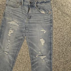 American Eagle Men's Air flex Athletic Lightly Worn Jeans