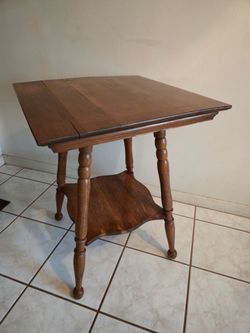 Table End Table Side Table Antique Parlor Table 19th Century Early American Furniture Vintage Tiger Oak Wood
