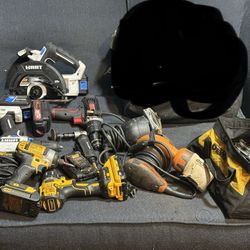 Drills, Saw, Sanders…etc