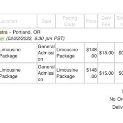 2 Manchester Orchestra Limo Package Tickets For 02/22/2022 Show In Portland