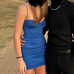 Bodycon Corset Dress in Royal Blue